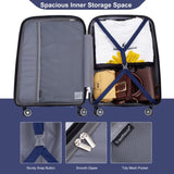 Hardshell Suitcase Double Spinner Wheels PP Luggage Sets Lightweight Durable Suitcase with TSA W284112583