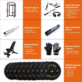 ZUN 200lb Home Gym sets Multi-functional Power Cage,Home Adjustable Pullup Squat Rack 1000Lbs Capacity 91193831