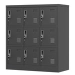 ZUN 9-Door Employee Storage Locker, Metal Lockers for Office, Gym, School, and Homewith Card Slot 00575500