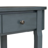 Elegant Retro Console Table with Curved Design and Smooth Glaze for Entryways, Living Rooms and 98080815