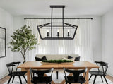 3-Light Farmhouse Kitchen Island Lighting,5 Light Industrial Linear Chandelier for Dining Room Metal W5008P465017