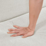 Modern Living Room Chair Beige Chenille Upholstery Pocket Coils Solid Wood Legs Furniture 1pc B011P308544