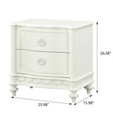 Ivory 2-Drawer Nightstand B062P209005
