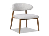 Locke 20.5" Modern Upholstered Dining Chair with Wood Frame, Salt & Pepper Boucle B2719P238364