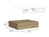 Floating Nightstand 5"H, Modern Wall-Mounted Bedside Shelf with Drawer, Macadamia B097P167435