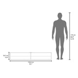 Warrior 59" Floating Tv Stand with Two open shelves, media compartments and cable management White B200P240263