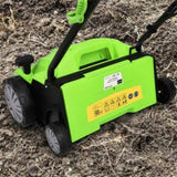 13" Electric Lawn Dethatcher w/ Collection Bag and Removable Blades -Green 13936197