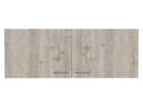 White and Light Grey 2-Door 2-Compartment Wall Cabinet B06280398