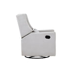 ZUN Pronto Swivel Glider Recliner with Pillow Blanco Fabric B022P174723