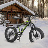 ZUN S20109 Kids' Bike 20 Inch Wheels Fat Tire Bike, 4" Wide Fat Tire Snow Mountain Bike Ages 8-12 Year W2563P156282