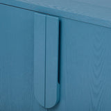 TREXM 4-Door Buffet Cabinet with Storage, Wood Sideboard Cabinet with Unique Arc Handles and N715P264916M