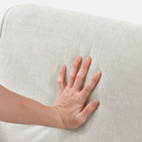 Modern Living Room Chair Beige Chenille Upholstery Pocket Coils Solid Wood Legs Furniture 1pc B011P308544