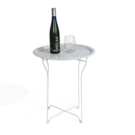 ZUN Round Metal Tray End Side Table, Removable Tray Outdoor & Indoor Drink, Snack, Coffee Table, B06481269