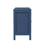 U_STYLE Sideboard with Curved Swirl Patterned Doors and Artistic Three-Door Design,Suitable for N711P178411V