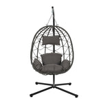 ZUN Egg Chair Stand Indoor Outdoor Swing Chair Patio Wicker Hanging Egg Chair Hanging Basket Chair 93466890