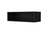 Wenge Rock Wall Cabinet with Open Storage B062P492872