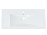 30x18 inch rectangular single hole bathroom resin sink, vanity top sink only, white WF311024AAA