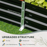 ZUN 6' x 3' Raised Garden Bed with Support Rod, Black Planter Box 31493632