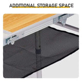 Outdoor Folding Camping Table, 3ft Portable Pinic Table with 3 Adjustable Height, Small Aluminum 82598655