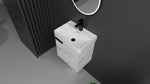 ZUN 20" Wall-Mounted Bathroom Vanity with Ceramic Sink, Storage Cabinet with Doors W1972P196396