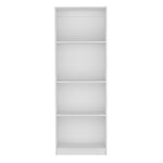 ZUN Home Bookcase with 4-Shelf Modern Display Unit for Books and Decor -White -Office B200137827