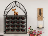 Sailboat Shaped Wine Cabinet Rack, 2 Piece Display Rack, Freestanding Wine Cabinet with Bottle 87501712