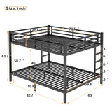 Metal Queen over Queen Bunk Bed for Teens and Adults,Space-Saving/Noise Reduced/No Box Spring 00245031