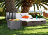 51gal 195L Outdoor Garden Plastic Storage Deck Box Chest Tools Cushions Toys Lockable Seat 97153412