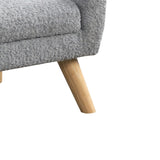Amelia 28"W Gray Chenille Kids Sofa with Tufted Back and Wooden Legs B061P236764