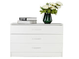 Modern Simple 3-Drawer Dresser White 80193999