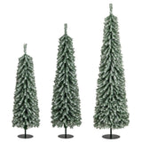 3-Piece Slim Pencil Christmas Tree Set - 216302505 Branch Tips, Simulated Snow 90263291