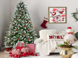 7.5FT Christmas Tree with 2514 Tips, Red Berries & Pine Cones Snow-Dusted PEPVC Branches, Hinged 56105543