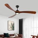 72 Inch wood Ceiling Fan with light, Low Profile Ceiling Fan with Remote Control,Noiseless W2352P308494