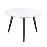 Modern Style Nesting Cocktail Tables and Side Table 3-Piece Occasional Table Set Black Metal Legs B011P232143
