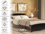 Wood Platform Bed with Headboard,Footboard and Wood Slat Support, Espresso WF190781AAP