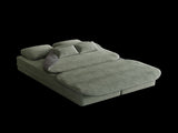 75''2-in-1 Foldable Sofa,Convertible Sleeper Foam Sofa Bed with Multi Functional Blanket, Corduroy W834P317048