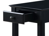 Black Accent Table with Bottom Shelf B062P181362