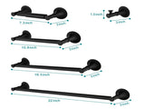 6 Piece Brass Bathroom Towel Rack Set Wall Mount 90764566