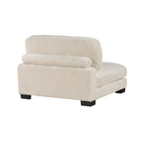 1pc Modern Living Room Furniture Modular Armless Chair Plush Beige Corduroy Fabric Upholstery B011P220636