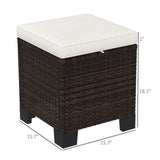 2 Pieces Wicker Outdoor Ottomans 16276704
