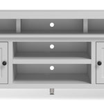 ZUN 75 inch TV Stand Consle for TVs 85 inches, No Assembly Required, White Finish B108P160181