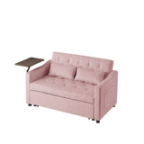 PINK VELVET SOFA BED W588136690