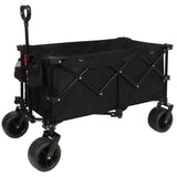 Heavy-Duty 360lb Capacity Foldable Utility Wagon All-Terrain Quiet Wheels, Adjustable Handle & Cup W321P297101