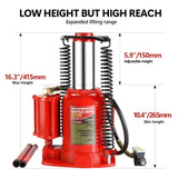 ZUN 32-Ton Hydraulic Bottle Jack Air-Operated Bottle Jack Lift Portable Low Profile Manual Jack Air Jack W1239124013