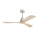 ZUN 52 Inch Outdoor Farmhouse Ceiling Fan with Remote Control Solid Wood Fan Blade Reversible Motor W934P147071