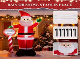 96.5" Giant Christmas Inflatable Santa, North Pole Road Sign Design, Built-in Fan with 88763276