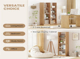 Space-Saving 5-Tier Bookcase, 4-Cube Open Storage Shelf for Living Room Study-Space-Saving 06076344