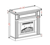 Only Mantel -White,41.34"W*14"D*40"H W1758P204946