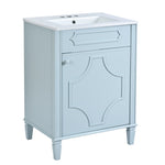 ZUN 24'' Bathroom Vanity with Ceramic Sink Combo, Modern Freestanding Storage Cabinet with Height N710P195496C