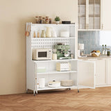 Kitchen Pantry Cabinet, Tall Storage Cabinet with Glass Doors & Adjustable Shelves, Cabinet Cupboard T2398P272122